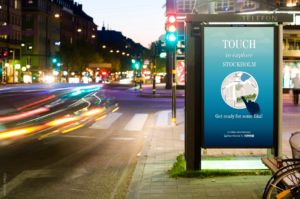 Touch enabled digital billboard